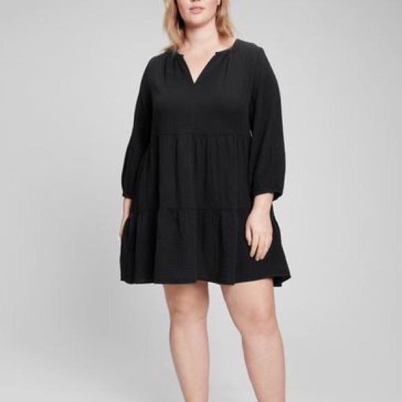 Gap Tiered Mini Dress Medium - Picture 3 of 7